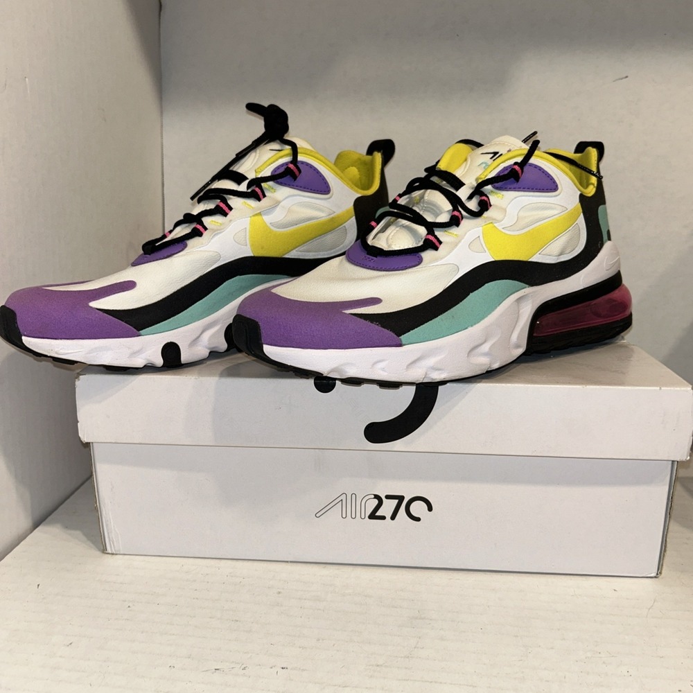 New NIKE AIR MAX 270 REACT AO4971-101 'Geometric Abstract' Men's Size 11